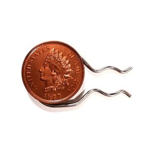 Vtg STAPLES STATE BANK INDIAN HEAD DESIGN MOTLE Ring Advertising Novelty